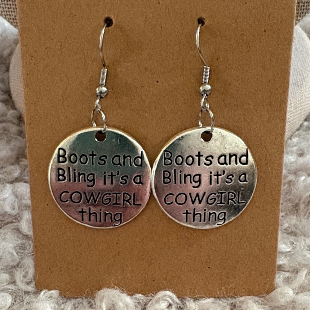 Silver Cowgirl Earrings
